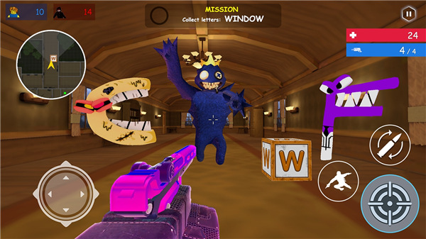 彩虹朋友字母射击传说(Alphabet Shooter: Survival FPS)4