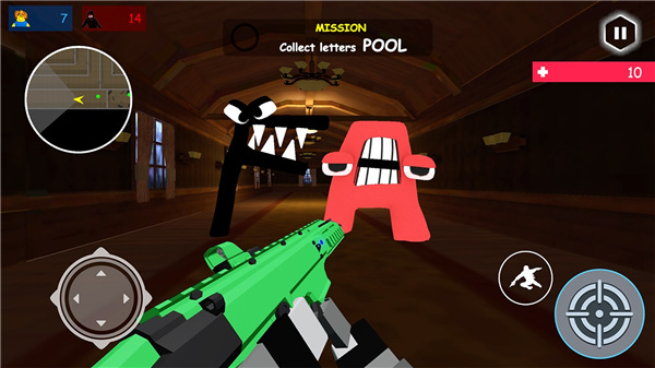 彩虹朋友字母射击传说(Alphabet Shooter: Survival FPS)5